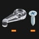 thumbnail image 3 of Clips de retención de vidrio Uxcell, clip de fijación de panel de vidrio con tornillos para fijar puertas de armarios de vidrio claro, 3 of 6