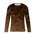 thumbnail image 5 of VgaVtl Muscle Long Sleeve T-Shirt for Men Brown Mens Shirts Regular Graphic Casual Layering Workout Shirts,4XL, 5 of 5