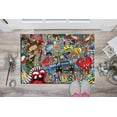 thumbnail image 5 of Office Rug, Colorful Rugs, Large Rugs, Outdoor Rugs, Soft Rugs, Graffiti Rugs, Entry Rug, Bedroom Rugs, Colorful Graffiti Rugs, Thin Rug, 2.6'x5' - 80x150 cm, 5 of 8