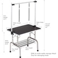 thumbnail image 5 of Falnatco 36 Inch Professional Dog Grooming Table Adjustable Heavy Duty Portable Pet Grooming Table with Arm Noose Mesh Storage Tray for Dogs and Cats, 5 of 9