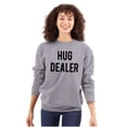 thumbnail image 3 of Funny Positivity Hug Dealer Joke Unisex Plus Fleece Graphic Sweatshirt Brisco Brands 4X, 3 of 5