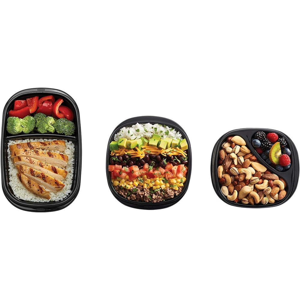Download Rubbermaid TakeAlongs Meal Prep and Food Storage Containers, 15-Pack, Black - Walmart.com ...
