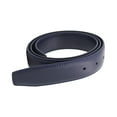 thumbnail image 3 of Vintage Style Mens Belt, DIY Without Buckle Solid Color Waistband 33mm Width 120cm Waist Belt Dress Casual Adults Replacement Blue, 3 of 8
