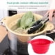 thumbnail image 5 of Lavabo de limpieza de frutas y verduras plegable, herramientas de cesta de drenaje de silicona (rojo L), 5 of 7