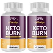 (2 Pack) Keto Advantage Keto Burn Diet Pills, 120 Capsules, Weight Loss Supplement