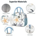 thumbnail image 4 of Lunch Bag Lunch Box for Women Reusable Insulated Lunch Bags,Water-Resistant Sea Shell Starfish Pattern Cooler Lunch Tote Bag, Large Capacity for Work Travel Picnic, 4 of 6