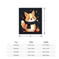 thumbnail image 5 of Cozy Flannel Blanket with Cheerful Cartoon Fox Design Perfect for Sofa Travel Bed and Chair - Warm & Durable for Autumn Vibes, 5 of 7
