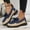 Blue, variant on Women's Loafers, Color Block Lace-Up Platform Shoes, Non-Slip Casual Dress Flats with Chunky Sole, Comfortable Round Toe Walking Shoes for Daily Work Outdoor, Black/White/Brown/Navy
