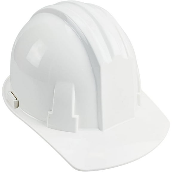 OSHA Approved Adult Sized Hard Hats Yellow White ANSI Z89.1 Certified Adjustable Strap for Custom Fit Durable ABS Construction Soft Padded Front Strap