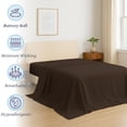 thumbnail image 3 of Amay Premium Organic Cotton Flat Sheet, 500 Thread Count Luxury Top Sheet, Cooling & Durable Bedding Sheets, King, Dark Chocolate (102" x 108") 1 Piece, 3 of 7