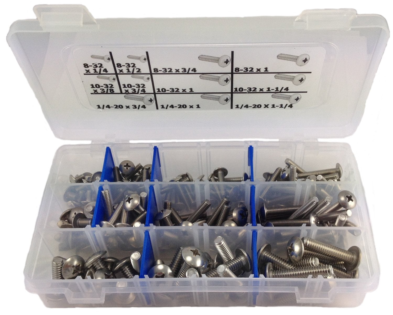 StainlessTown Stainless Steel Phillips Truss Machine Screw Assortment K18MPTKit