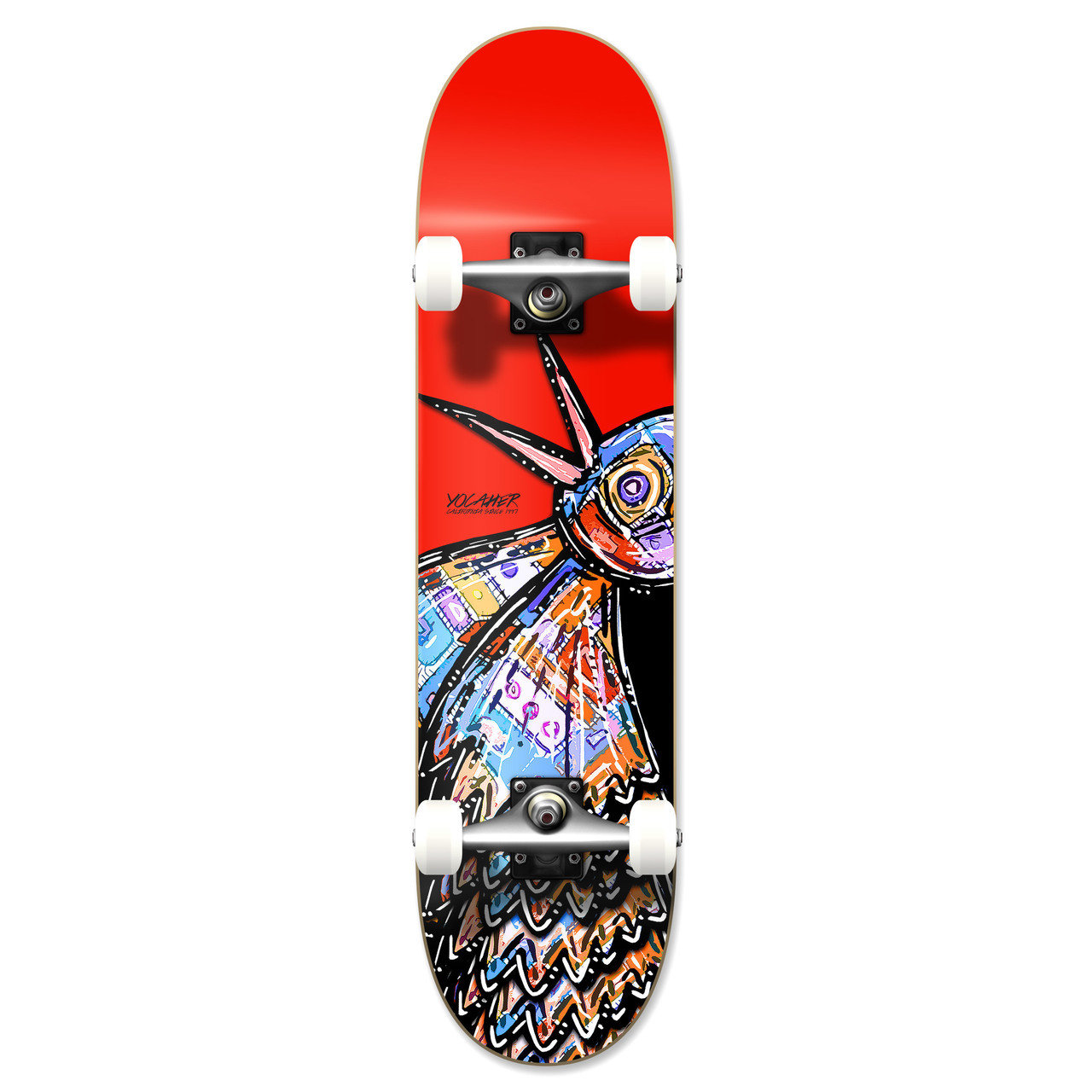Yocaher Skateboard Deck – Samurai Series 'Girl Samurai Red Dragon' – DECK ONLY