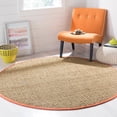 thumbnail image 1 of Safavieh Natural Fiber Collection NF114Y Border Basketweave Seagrass Area Rug, 6' x 6' Round, Rust, 1 of 2