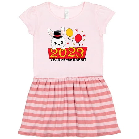 

Inktastic 2023 Year of the Rabbit Gift Toddler Girl Dress