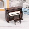 thumbnail image 3 of Piano en miniatura, piano vertical en miniatura de madera, instrumentos en miniatura, caja de música para piano, integración perfecta, 3 of 9