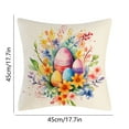thumbnail image 3 of HongHeng Clearance Under $2.00 18IN Easter Pillow Covers Spring Easter Throw Pillow Covers Easter Bunny Eggs Cushion Covers Pillow Cases for Home Outdoor Sofa Couch Decoration Linen Fabrics, 3 of 6