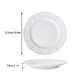 thumbnail image 2 of Ornate French Style Plate, Ceramic Dinnerware w/ Embossed & Lace Edge for Dessert, Salad (8/1-inch), 2 of 5