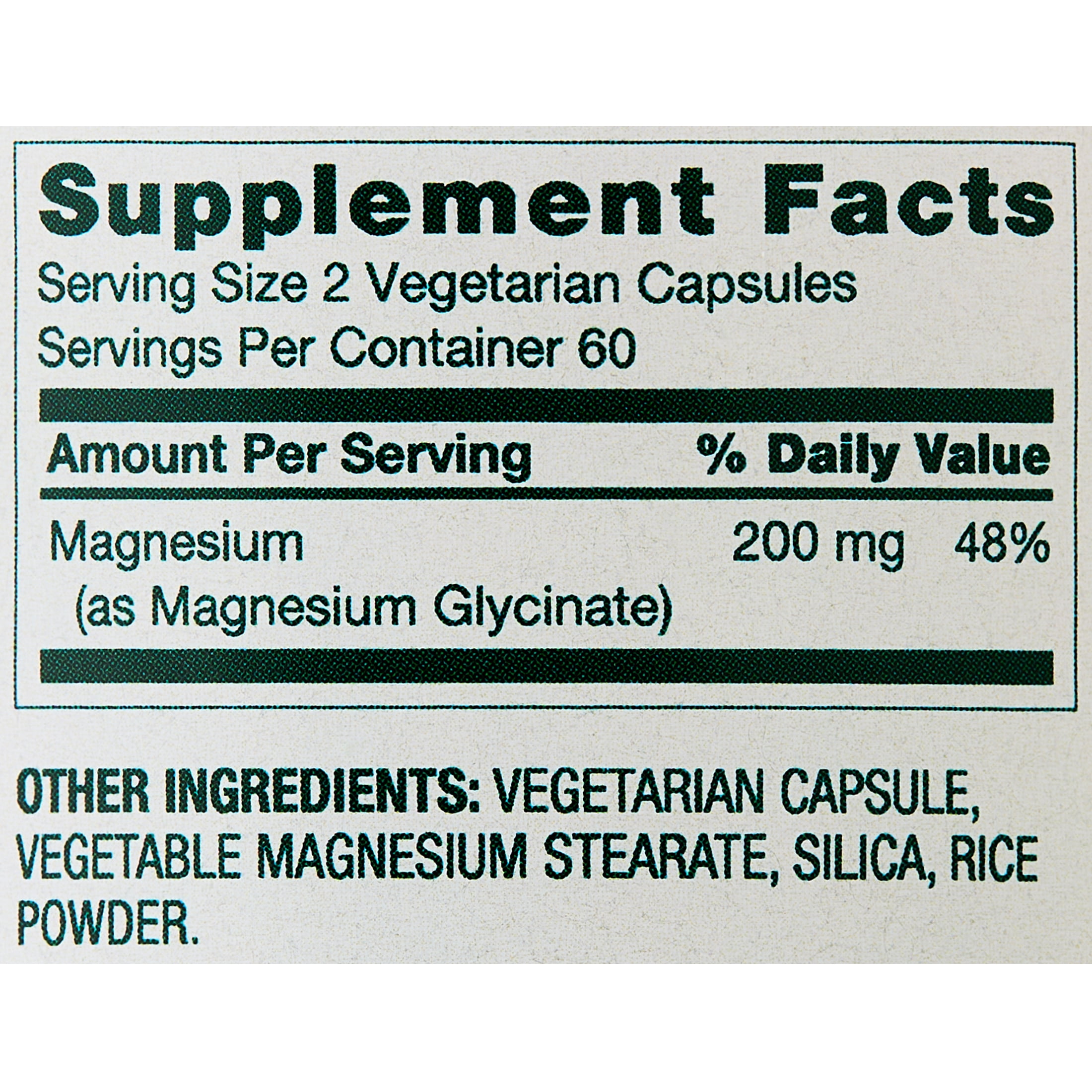 Spring Valley High Absorption Magnesium Glycinate Capsules for Bone and Muscle Support, 200 mg, 120 Count