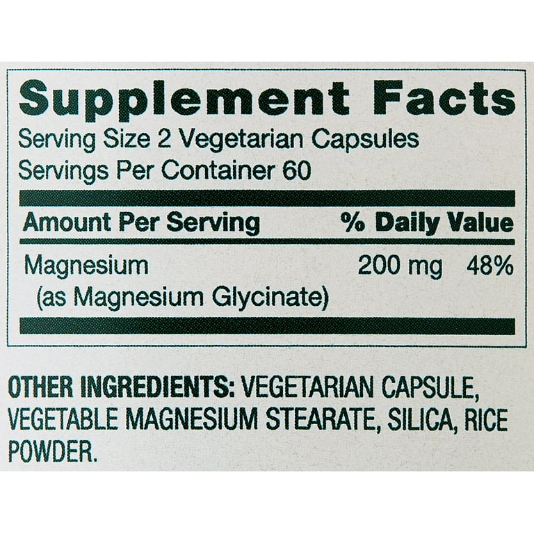 Spring Valley Magnesium Glycinate Capsules, 200mg, 120 Ct photo 5