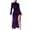 Purple, variant on cfhntfmh Party Dresses for Women Winter Fall High Neck Casual Long Sleeve Maxi Dress Warm Side High Slit Bodycon Dress