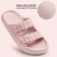 thumbnail image 3 of HARVEST LAND Women Slides Sandals Adjustable Double Buckles Cloud Sandals for Women Summer Beach, 3 of 11
