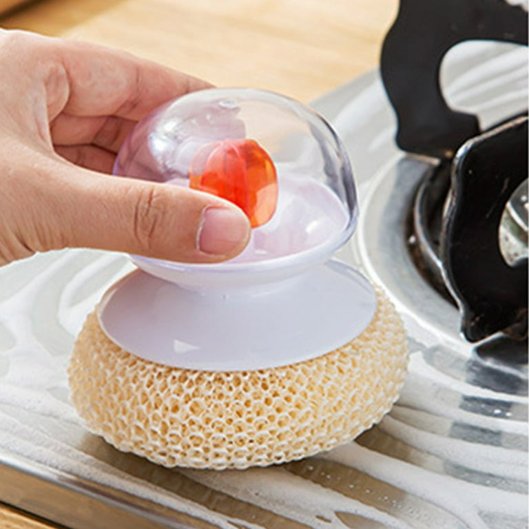  Kitchen Round Dish Sponges Scourer Cleaning Ball with