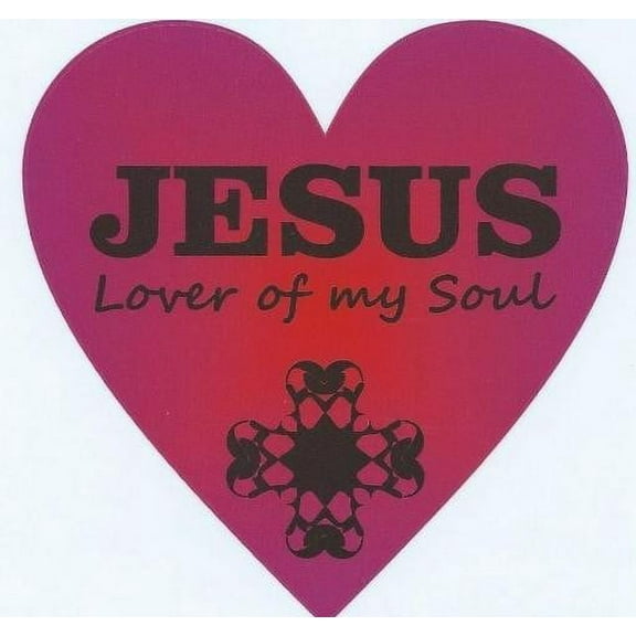 4.5inx4.5in Pink Red Jesus Heart Bumper Sticker Decal Car Window Stickers Decals