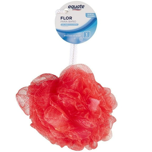 Flor para baño Equate con jabón de glicerina y esponja 1 pza