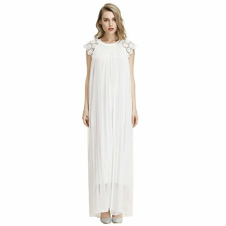 

Womens Casual Round Neck Short Sleeve Dress Maternity Lace Solid Color Long Skirt Summer Sexy Boho Floral Sundresses Wedding Guest Graduation Prom Formal Bodycon Cocktail Dresses A519-6483