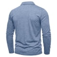 thumbnail image 6 of Mens Long Sleeve Polo Shirts Pocket Casual Lapel Collar Lightweight Pullover Tee, 6 of 6