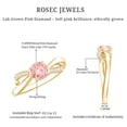 thumbnail image 6 of Rosec Jewels IGI Certified Lab Grown Pink Diamond Infinity Engagement Ring 1 Ct (Fancy Pink Color and VS1 Clarity) - Pink White Diamond Ring, 14K Yellow Gold, US 7.00, 6 of 9