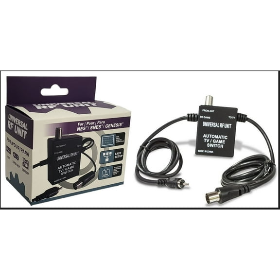 Universal RF Unit Adapter - Automatic TV/Game Switch SNES, NES , GENESIS 1