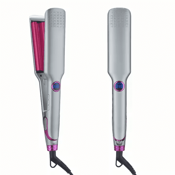 2025 latest 11mm Magic Air Curling Wand with LCD Temperature Display, Electric Negative Ion Styling Tool for Hair Care-(Purple)