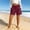 Wine, variant on iHPH7 Women’s Comfy Cotton Linen Shorts Drawstring Elastic Waist Summer Beach Vacation Casual Loose Shorts with Pockets Dark Green L