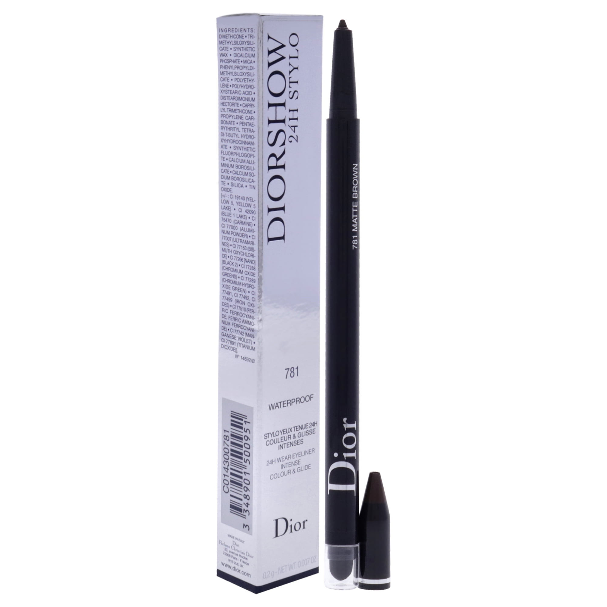 Christian Dior Diorshow 24H Stylo Waterproof Eyeliner - 781 Matte Brown , 0.007 oz Eyeliner