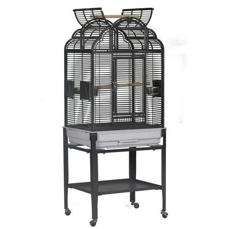 A&E Cage GA92217C HQ Black 22 x 17 in. Open Top Cage with Plastic Base & Drop Down Door, Black