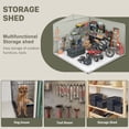 thumbnail image 3 of MUCHANT 12'x18' Outdoor Metal Storage Shed with Updated Frame Structure and Lockable Doors, Steel Garden Tool Sheds for Backyard, Patio, Lawn, 3 of 6