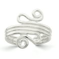 thumbnail image 1 of 925 Sterling Silver Polished Scroll Toe Ring, 1 of 2