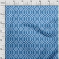 thumbnail image 3 of oneOone Cotton Silk Medium Blue Fabric Geometrical Fabric For Sewing Printed Craft Fabric By The Yard 42 Inch Wide, 3 of 4