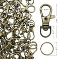 thumbnail image 2 of Goyunwell Small Lobster Clasp 80-Piece Antique Brass Swivel Snap Keychains, 2 of 7