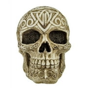 Celtic Owl Knotwork Human Skull Statue Pagan by Private Label