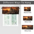 thumbnail image 6 of Leopard Printed Window Curtains Valances Safari Cheetah Wild Animal Jungle Sunset Window Valance for Living Room Bedroom, Kitchen Valance Rod Pocket Window Curtain 54 by 18 in, 1 Panel, 6 of 6