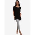 thumbnail image 6 of Women's Plus Size Flare Top - Casual Short Sleeve Loose Fit T-Shirt, Swing Style, 6 of 6