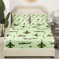 thumbnail image 2 of Camouflage Airplane Twin Size Bed Sheets Military Vehicle Bedding Set Teens Men Room Decor,Army Car Armored Truck Fitted Sheet Retro Warcraft Sheets with 1 Pillow Case, 2 of 4