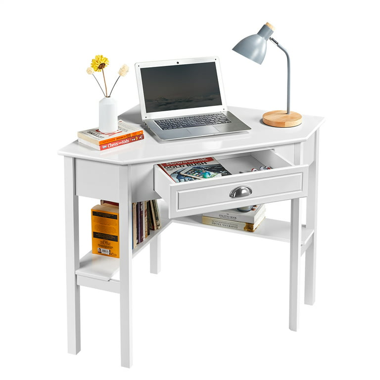 Easyfashion Corner Writing Desk With, Inexpensive Corner Computer Desk