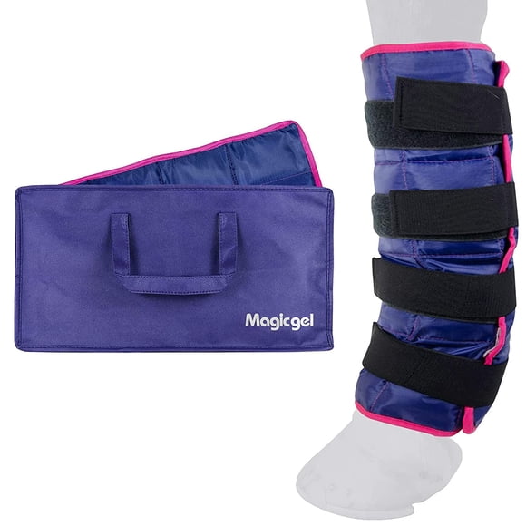 Paquete De Hielo Para Caballos Con Estuche De Transporte, Envoltura Refrescante Para Piernas, Tobillos, Rodillas, Botas Y Pezuñas, Bota De Hielo Individual De Magic Gel