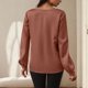thumbnail image 4 of Sudaderas,Blusa informal de manga larga para mujer, cuello redondo, poliéster, largo regular, para uso diario, sopatenor, 4 of 8