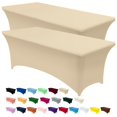 thumbnail image 1 of Mantel Utopia Kitchen Spandex, paquete de 2 unidades, 8 pies, color champán, 1 of 9