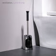 thumbnail image 3 of simpletome Toilet Brush with Quick Dry Holder, More Efficient Bristles, Stainless Steel+ABS (Nylon Bristles,Black), 3 of 9