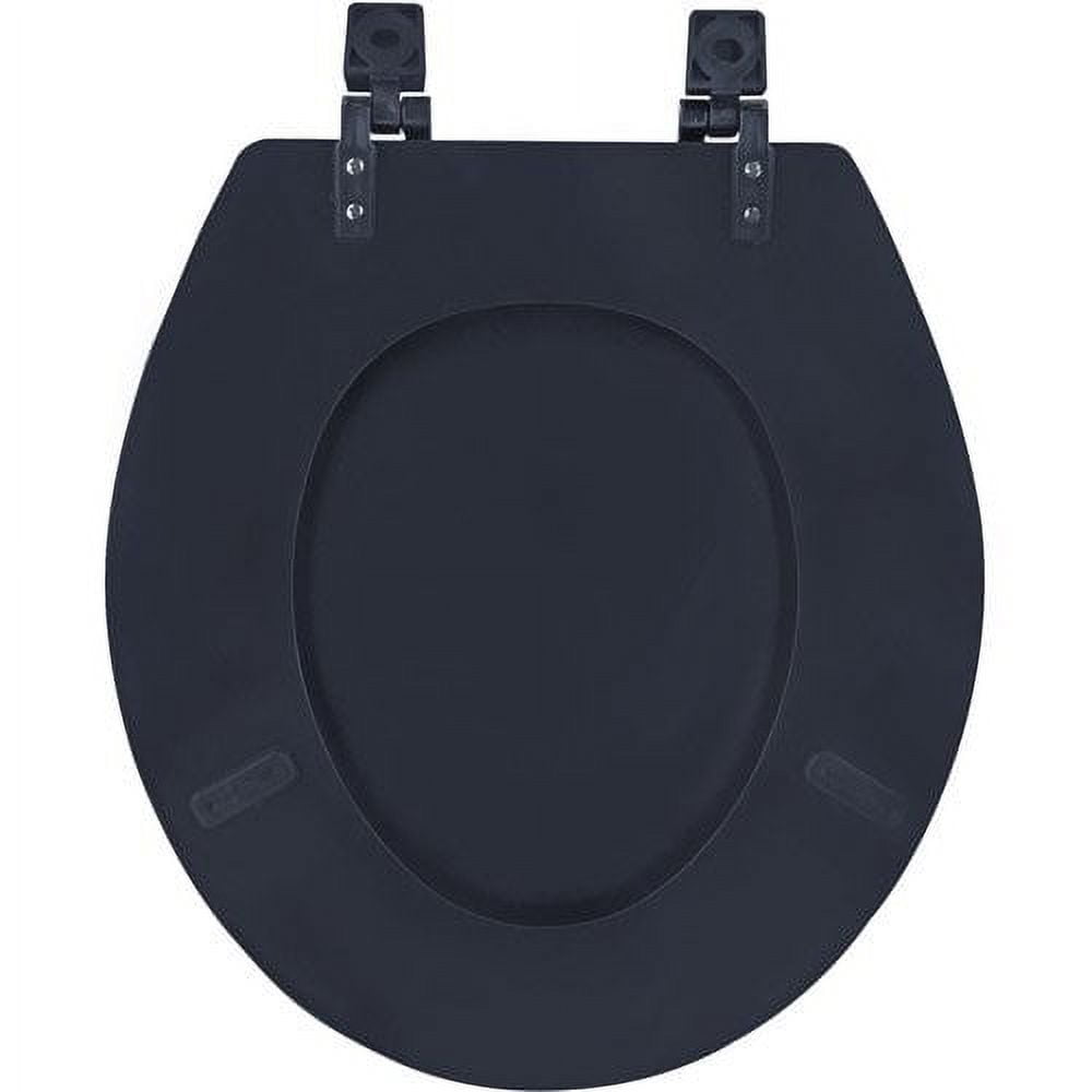 PrimeHome Collection Fantasia 17 Inch Standard Wood Toilet Seat - Black